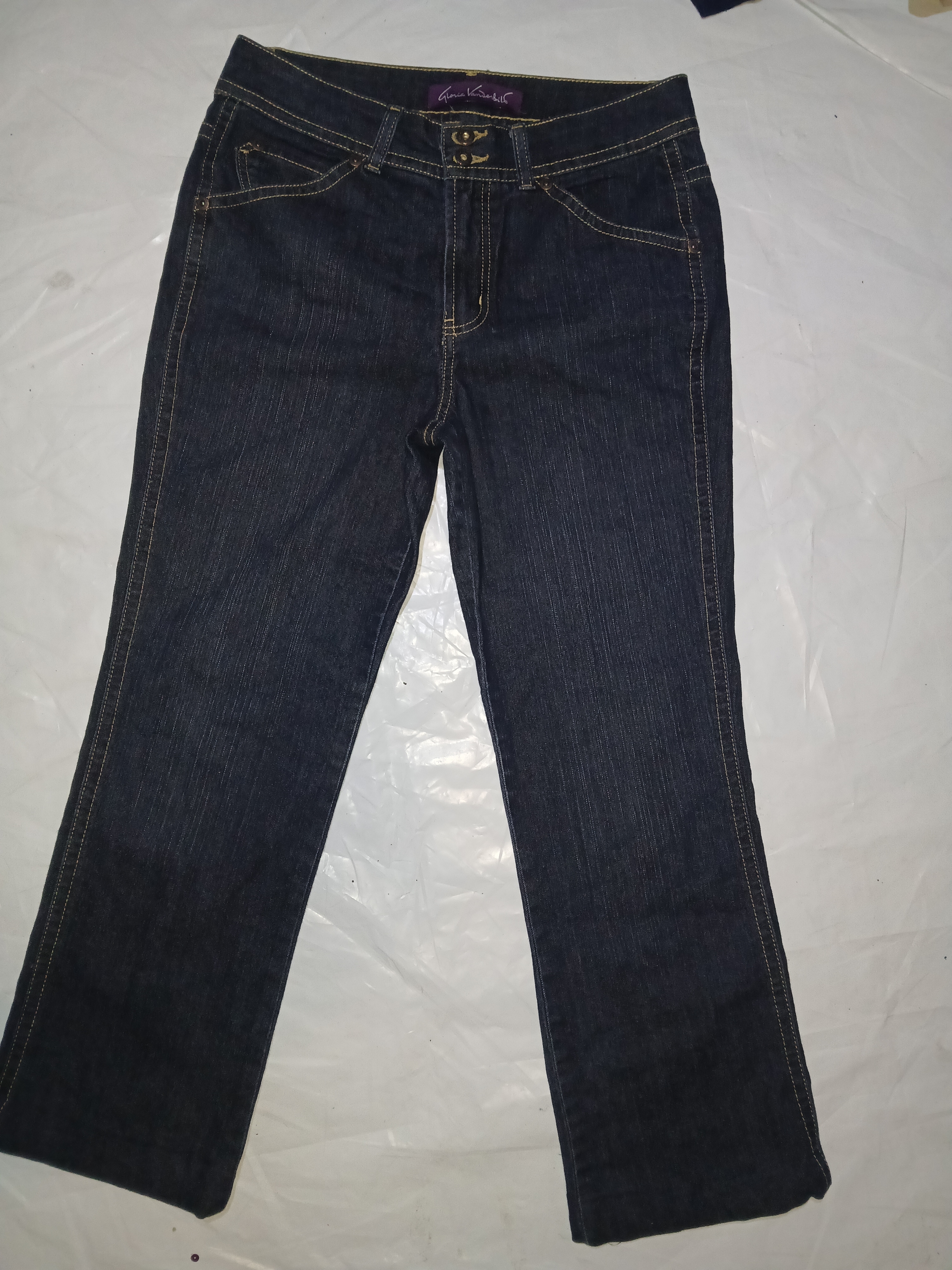Gloria Vanderbilt Dark Indigo Bootcut Jeans  Size 10  Classic Stretch Denim